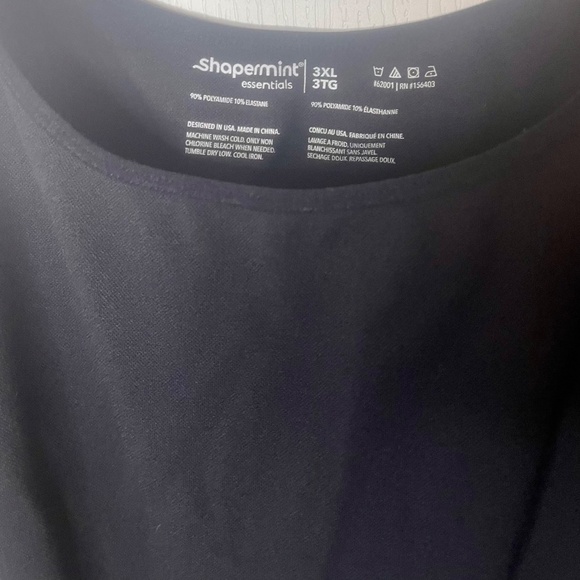 Shapermint Essentials Women’s Black Shapewear Cami Tank Top 3XL Plus Size - Picture 3 of 5